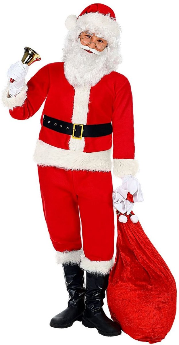 Kerst & Oud & Nieuw Kostuum | O Denneboom Kerstman Kind Kostuum | Maat 128 | Kerst | Verkleedkleding